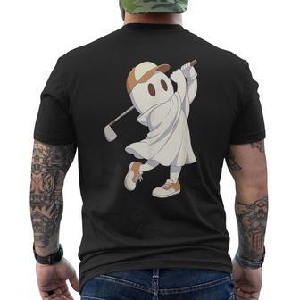 Golf Costume Halloween Ghost Playing Graphic Men's T-shirt Back Print - Thegiftio UK