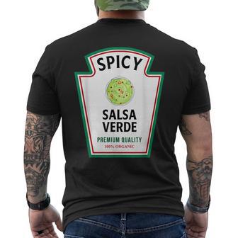 Group Condiments Family Halloween Costume Salsa Verde Men's T-shirt Back Print - Thegiftio UK