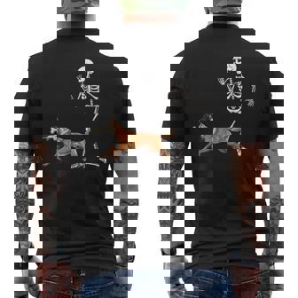 Halloween Belgian Malinois And Skeleton Men's T-shirt Back Print | Seseable FR