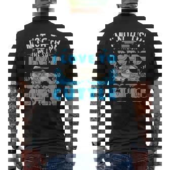 I'm Not A Fish When Iay I Love To Cuttlefish メンズTシャツ バックプリント - Kawaiitshirt