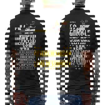 I'm A Grumpy Old Us Coast Guard Veteran Retired Uscg Men's T-shirt Back Print - Monsterry