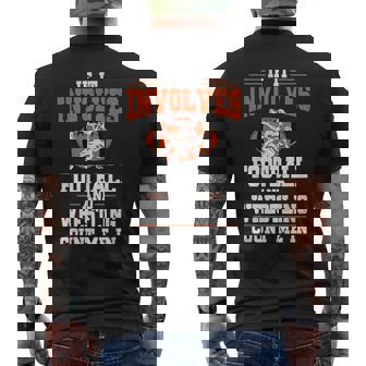 If It Involves Football And Wrestling Count Me Fan Men's T-shirt Back Print | Mazezy