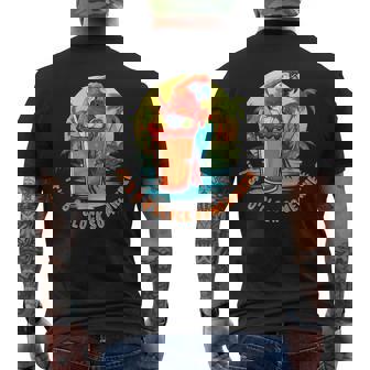 It's 5 O'clock Somewhere Summer Cocktail With Parrot Men's T-shirt Back Print - Thegiftio