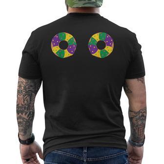King Cake Boobs Mardi Gras Yall 2025 Men's T-shirt Back Print - Thegiftio
