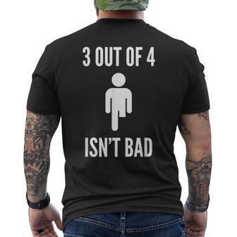 Leg Ampu Quote 3 Out Of 4 Isn't Bad Prosthetic Leg Men's T-shirt Back Print - Thegiftio UK