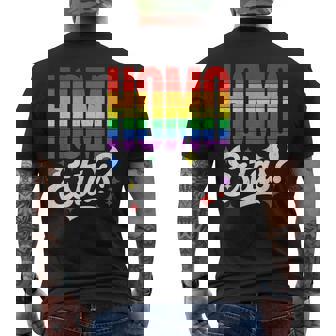 Lgbtq Pride Homo Estás And Heart Gay Support Men's T-shirt Back Print - Monsterry