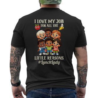 Lunch Lady School Aide Appreciation Graphic Men's T-shirt Back Print - Thegiftio UK