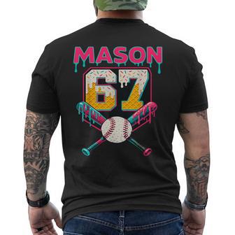 Mason 67 Six Seven Sport Meme Ice Cream Drip Graphic Men's T-shirt Back Print - Thegiftio UK