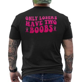 Mastectomy Breast Cancer Awareness Men's T-shirt Back Print - Thegiftio