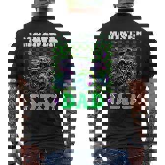 Monster Truck Dad Of The Birthday Boy Family Matching Men's T-shirt Back Print | Mazezy