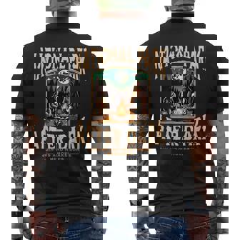 National Park After Dark Alien Bigfoot Campfire Men's T-shirt Back Print - Monsterry