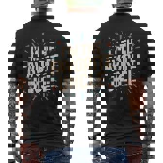 Niece Nephew Cool Uncle I'm The Favorite Uncle Men's T-shirt Back Print | Mazezy