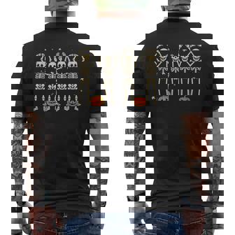 O-H-I-O State Skeleton Ohio Halloween Vintage Men's T-shirt Back Print | Mazezy