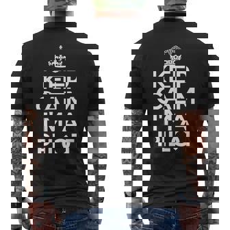 Pilot Keep Calm I'm A Pilot T-shirt imprimé au dos - Cadeauxyz