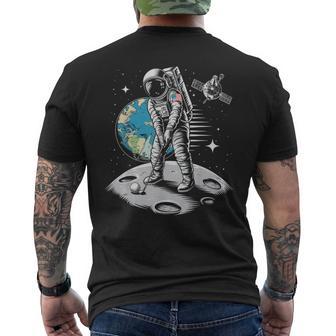 Planet Astronaut Galaxy Space Astronaut Golf Men's T-shirt Back Print - Monsterry
