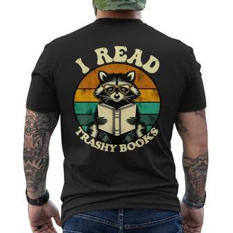 Raccoon Smutty Book Lover Spicy Romance Novels Women's Men's T-shirt Back Print - Thegiftio UK