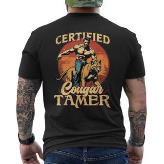 Raunchy Cougar Hunter Graphic For Men's Humorous Cougar Tamer Black Small Men's T-shirt Back Print - Thegiftio UK