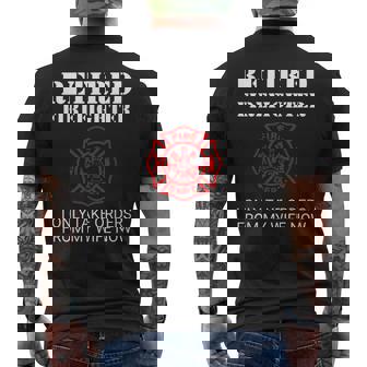 Retired Firefighter Retirement Men's T-shirt Back Print | Seseable UK