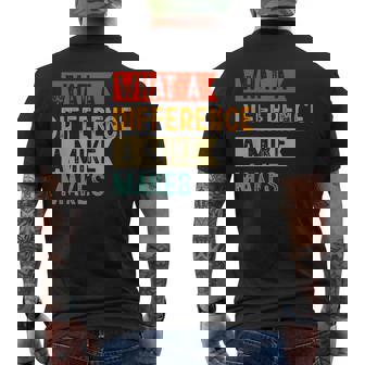 Retro Mike What A Difference A Mike Makes Men's T-shirt Back Print | Mazezy