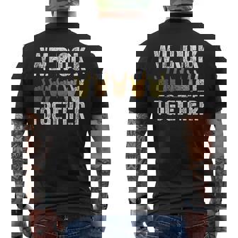 We Rock Together Hands Rock Lovers Men's T-shirt Back Print - Thegiftio