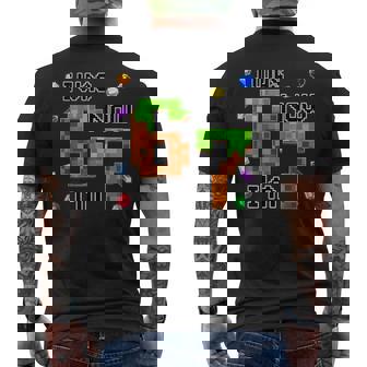 Six Seven I Was 6 Now I'm 7 Game Pixel 7Th Birthday Men's T-shirt Back Print | Seseable UK