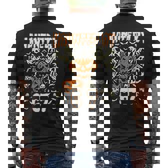 Six Seven Meme Gen Alpha Haunted By 67 Halloween Men's T-shirt Back Print | Mazezy