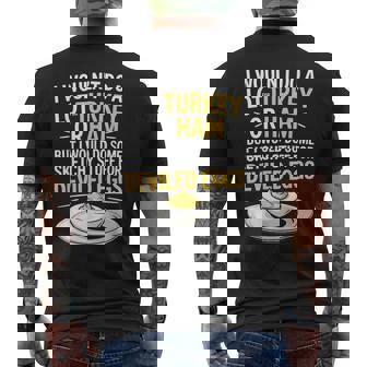 Sketchy Stuff For Deviled Eggs Saying Food Humor Joke Men's T-shirt Back Print | Seseable FR