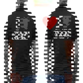 For Sleepy People Naps Lazy I Heart Sleep Joke Men's T-shirt Back Print - Thegiftio