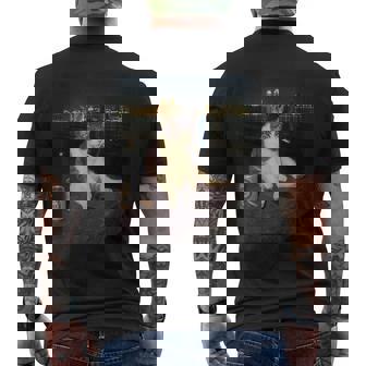 Smoking Cat Cigarette Kitty Gen Z Meme Cat Lovers Men's T-shirt Back Print | Seseable FR