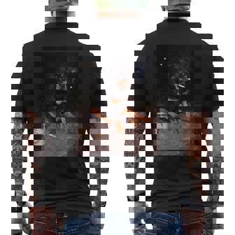 Smoking Dog Rottweiler Meme Men's T-shirt Back Print | Mazezy