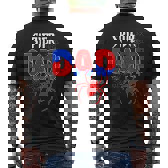 Spiders Dad Matching Family Birthday Father's Day Men's T-shirt Back Print | Mazezy
