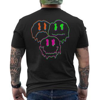 Trippy Vaporwave Edm Rave Festival House Techno Men's T-shirt Back Print - Thegiftio UK