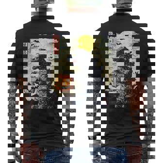 Vintage Japanese Monster Pumpkin Spooky Fall Men's T-shirt Back Print - Monsterry