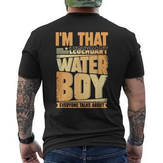 Waterboy Football Team Manager Hydration Specialist Men's T-shirt Back Print | Mazezy