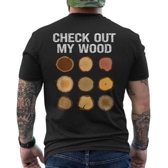 Woodworking Carpentry Check Out My Wood Woodworker Men's T-shirt Back Print - Thegiftio UK