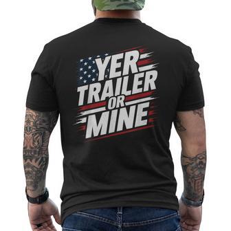 Yer Trailer Or Mine White Trash Party Attire Desing Men's T-shirt Back Print - Thegiftio UK
