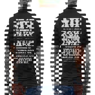 aying Gag Humour Ironic Mich Braucht Jeder ドイツ語 メンズTシャツ バックプリント - Kawaiitshirt