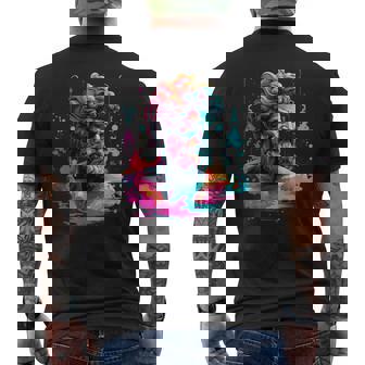 Futuristic Avant Garde Art Dive Into Vaporwave Men's Back Print T-Shirt | Mazezy