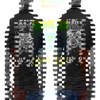 Gamer Gaming Game On Level Up Men's Back Print T-Shirt | Mazezy