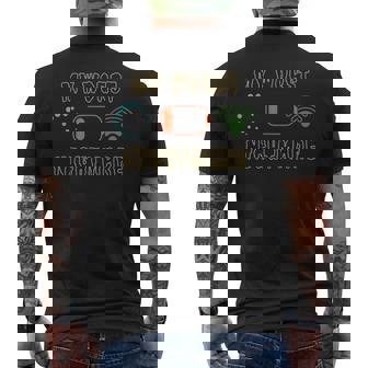 Gamer Love Apparel My Worst Nightmare Gamer Black -Adult Short Sleeve V-Neck Small Halloween Gamer-Themed Graphic Men's T-shirt Back Print | Mazezy