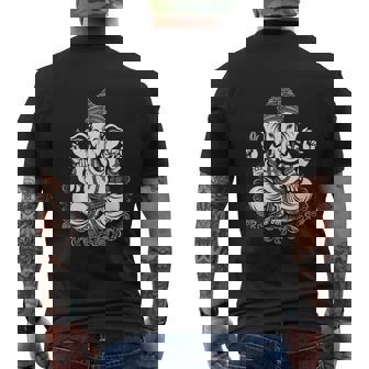 Ganesha Dieu Hindoupirituel Éléphant Méditation Chakra Yoga T-shirt imprimé au dos - Cadeauxyz