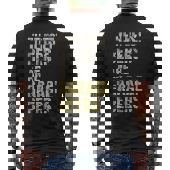 Garage Beer The Best Beer Drinking Mechanic Car Guy Vintage Men's T-shirt Back Print | Mazezy