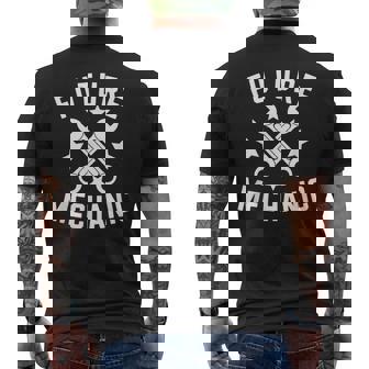 Garage Mechanic Future Mechanic Garage Auto Technician Men's Back Print T-Shirt | Mazezy