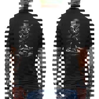 Gato Metalhead Tocando La Guitarra Eléctrica Heavy Metal Cats Rock Camiseta Hombre Estampado Espalda - Regaloses