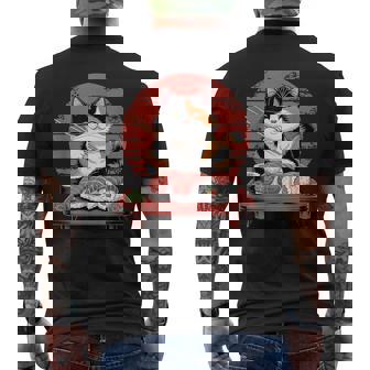 Gatoushi Japonés Kawaiiushi Gato Amante Camiseta Hombre Estampado Espalda - Regaloses