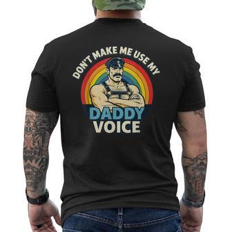 Gay Tom Daddy Voice Bear Dom Rainbow Csd Lgbtq Pride Men's T-shirt Back Print | Seseable UK