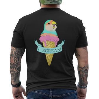 Gelato Olandese Inseparabile Blu Urlo Pappagallo T-shirt da uomo con stampa posteriore - Novitaregali