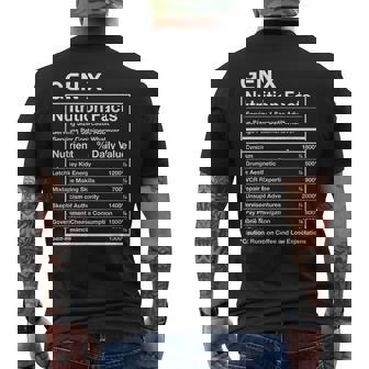 Gen X Nutrition Facts Generation Meme Men's T-shirt Back Print - Monsterry