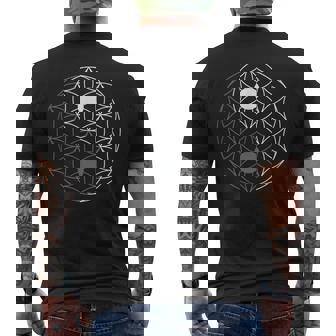 Géométrieacrée Yin Yang Fleur Deie T-shirt imprimé au dos - Cadeauxyz