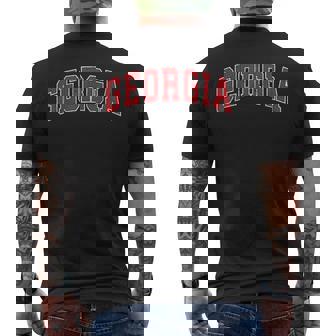 Georgia Ga Retro Vintage Athletic Sports 80'S Style Men's T-shirt Back Print | Seseable FR
